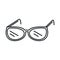 Glasses accessory fashion line icon style