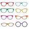 Glasses colorful - vector