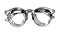 Glasses corrective vision accessory Ink vector. Optical diopter Glasses for reading and good eyesight.