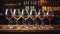 Glasses of different wines on a bar counter in a wine cellar