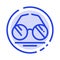 Glasses, Eye, View, Spring Blue Dotted Line Line Icon