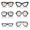 Glasses frames isolated set