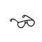 Glasses hand drawn in doodle style. simple scandinavian liner. sunglasses, rim eyesight, eyes, summer, sun. icon, element, sticker