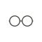 Glasses icon vector. Line eyeglasses symbol.