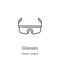 glasses icon vector from plastic surgery collection. Thin line glasses outline icon vector illustration. Linear symbol for use on