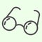 Glasses line icon. Round retro eyeglasses outline style pictogram on white background. Optical spectacles for education