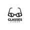 Glasses Logo, Optic Fashion Vector, Icon Illustration Template Simple Design