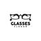 Glasses Logo, Optic Fashion Vector, Icon Illustration Template Simple Design