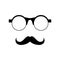 Glasses with mustache