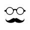Glasses with mustache
