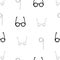 Glasses pattern on white background. Vector illustration.