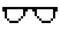 Glasses pixel icon Pixel Art Glasses of Thug Life Meme 8 bit