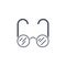 Glasses related vector glyph icon.