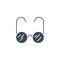 Glasses related vector glyph icon.