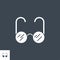 Glasses related vector glyph icon.