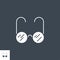 Glasses related vector glyph icon.