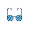 Glasses related vector icon.