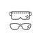 Glasses, safety icon. Simple line, outline vector elements of safety at work for ui and ux, website or mobile application