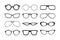 Glasses silhouette. Fashioned stylish accessories protecting summer sunlight aviation lens of reflective glasses vector