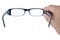 Glasses Spectacles Focusing hand Isolated