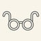 Glasses thin line icon. Spectacles optical symbol outline style pictogram on white background. Medical or reading