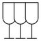 Glasses thin line icon. Stemware vector illustration isolated on white. Glassware outline style design, designed for web