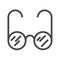 Glasses Thin Line Vector Icon