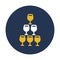 Glasses, wine, beer, drink Color with Background vector icon which can easily modify or edit