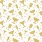 Glasses of wine, champagne, splashes, bubbles. Seamless Vector pattern in flat style . Monochrome