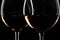 Glasses of wine in darkness