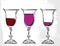 Glasses of wine illustration