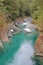 Glassy blue pools in new zealand