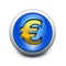 Glassy button Euro