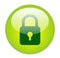 Glassy Green Lock Icon