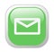 Glassy Green Square Email Icon