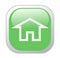 Glassy Green Square Home Icon