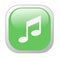 Glassy Green Square Music Icon