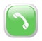 Glassy Green Square Phone Icon