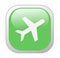 Glassy Green Square Travel Icon