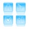 Glassy security icons