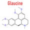 Glaucine alkaloid molecule. Skeletal formula. Chemical structure