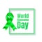 Glaucoma Awareness Month concept Lymphoma Awareness Month. Realistic Lime Green ribbon symbol. Medical Design.Colorful