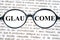 Glaucoma concept in french with glasses