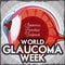 Glaucoma Week Design with Eye Affected for High Intraocular Pressure, Vector Illustration