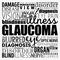 Glaucoma word cloud collage, medical concept background