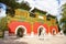 Glazed archway of Buddhist paradise temple