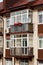 Glazed balcony in a modern apartment building