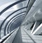 Glazed corridor in office