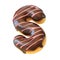 Glazed donut font 3d rendering letter S