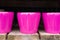 Glazed pink pots